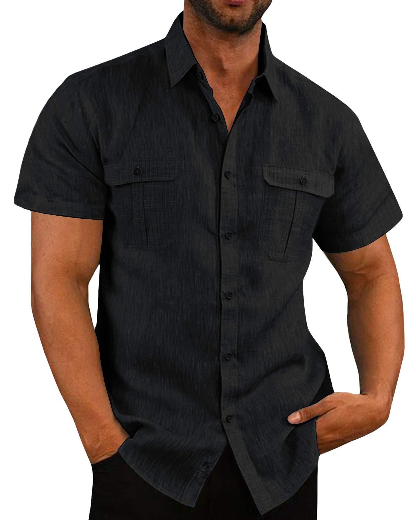 Men's Button-up Short Sleeve Summer Beach Shirt