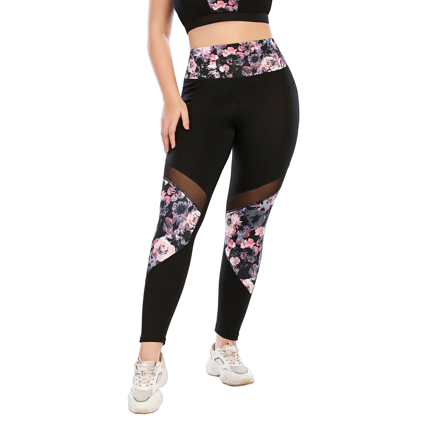 Women's Plus Size Yoga Sports Set With Matching Top And Track Jacket