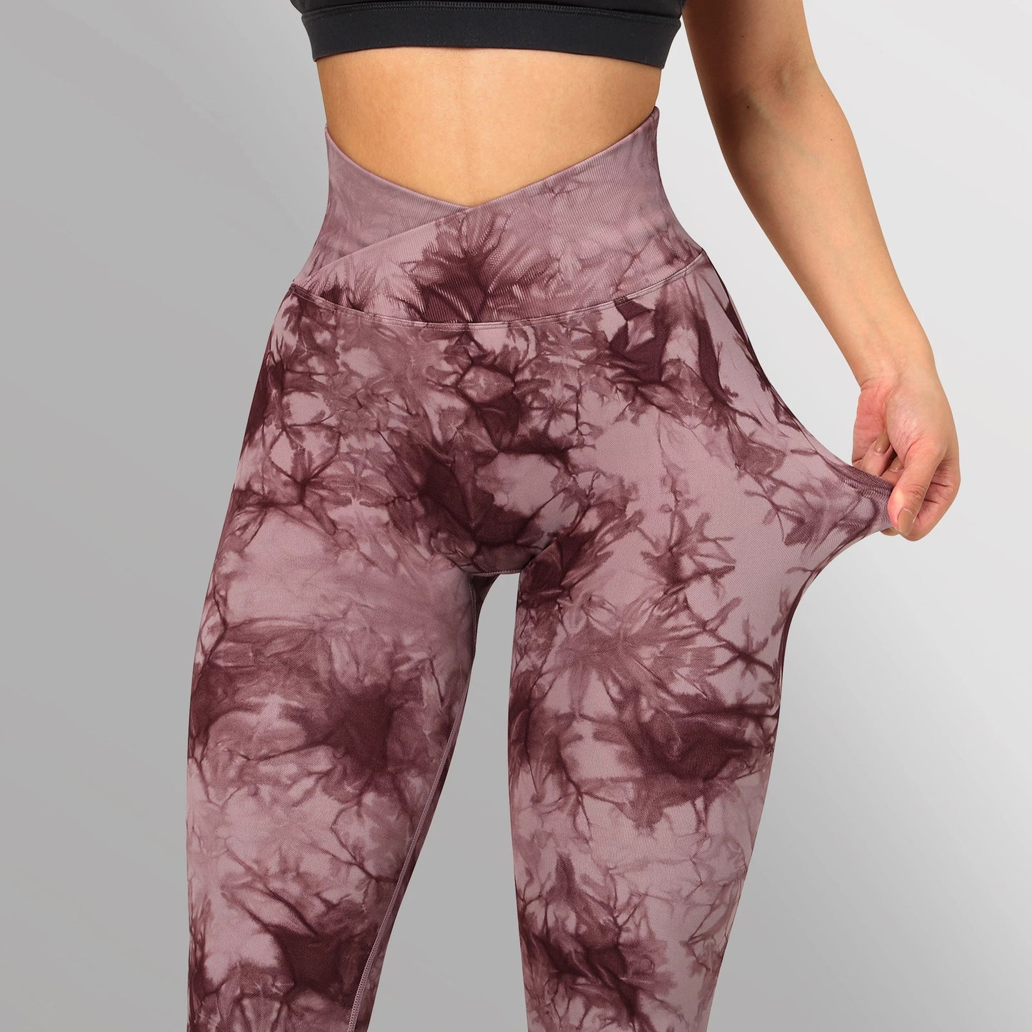 Women's Seamless Tie Dye Push Up Yoga Leggings