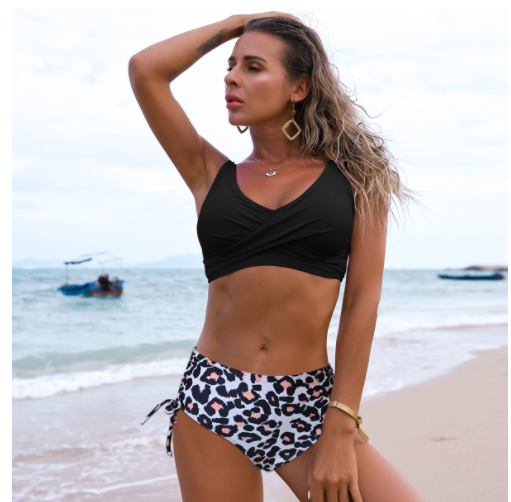 Women's Twist Bikini High Waist Swimsuit Summer Beach Clothes