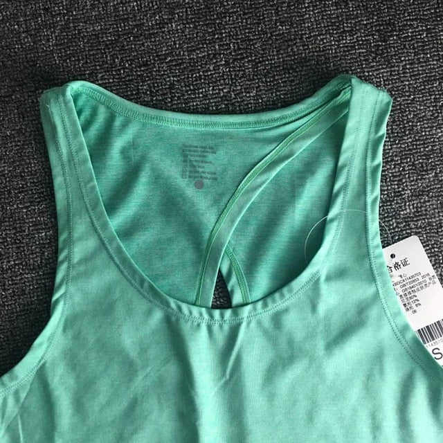 Women Backless Yoga Tank Top Shirt