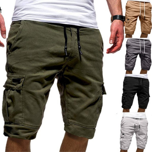 Men's Military-Combat Style Jogger Cargo Shorts