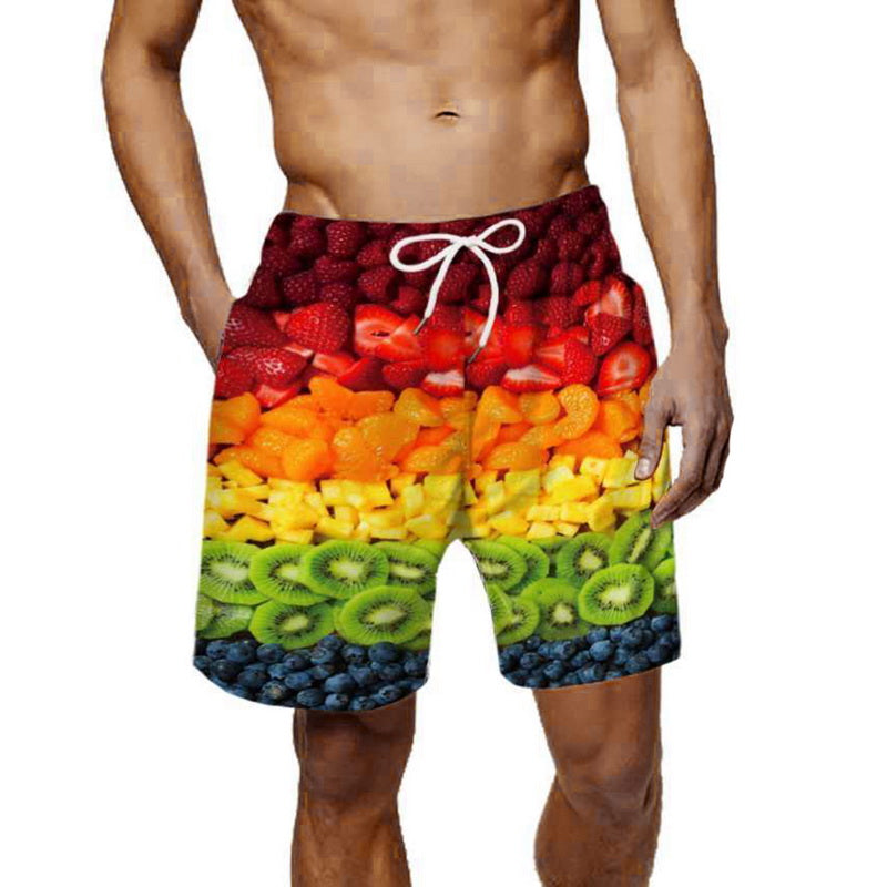 Men's 3D Fruit Print Shorts