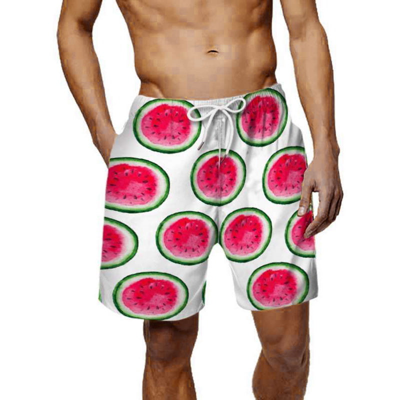 Men's 3D Fruit Print Shorts