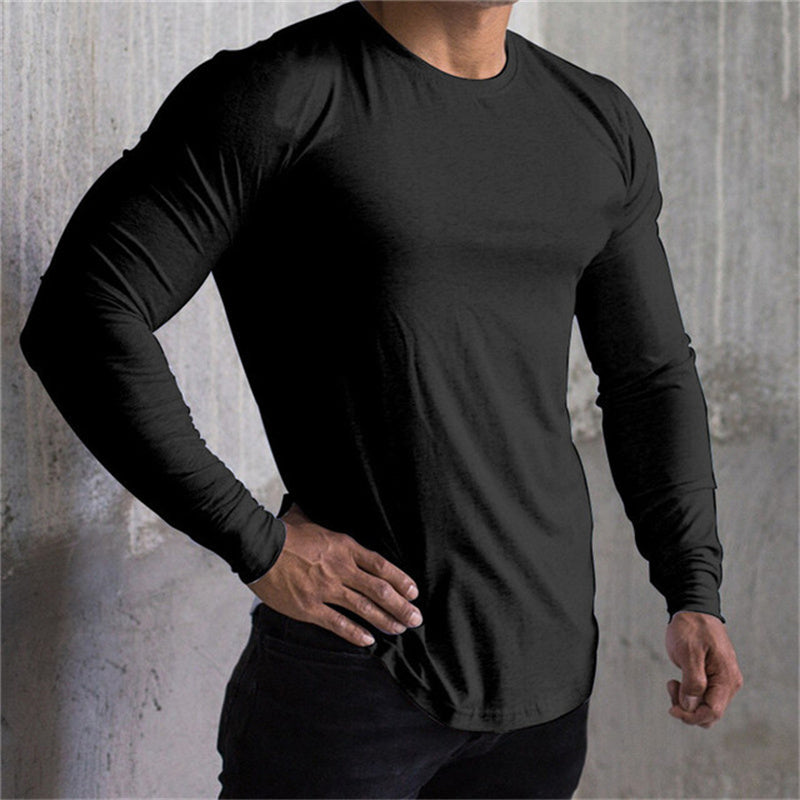 Men's Long Sleeve Quick-Dry Workout Performace Shirt