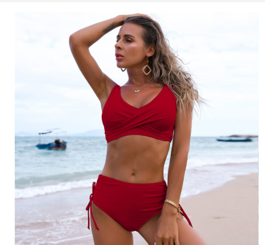 Women's Twist Bikini High Waist Swimsuit Summer Beach Clothes