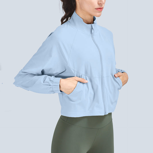 Women's casual long-sleeved workout jacket