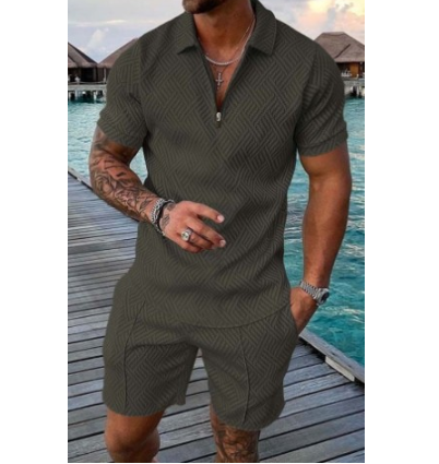 Men's New Summer Short Sleeve Shorts Casual Suit