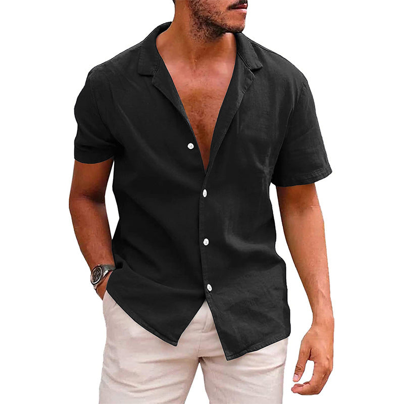 Men's Casual Button Down Short Sleeve Summer Beach Shirt