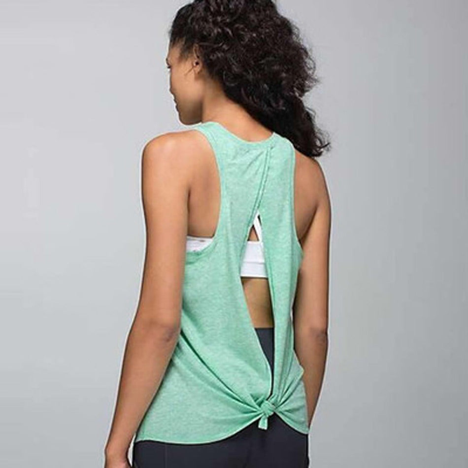 Women Backless Yoga Tank Top Shirt