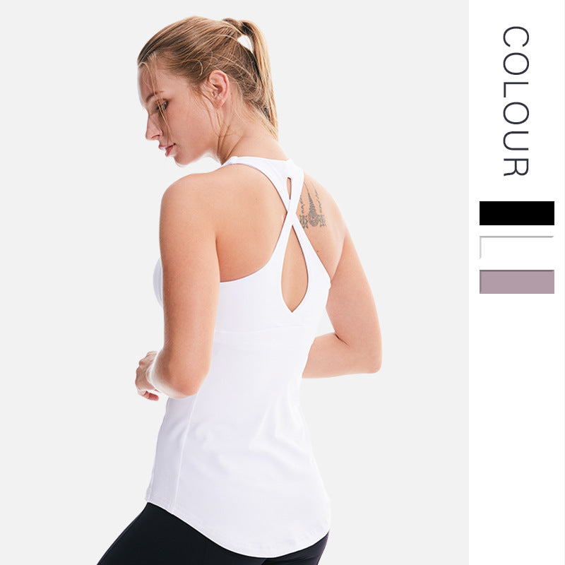 Women's Sleeveless Crossback Yoga Workout Top