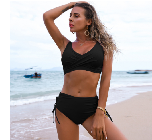 Women's Twist Bikini High Waist Swimsuit Summer Beach Clothes