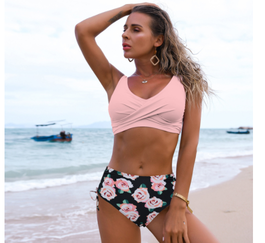 Women's Twist Bikini High Waist Swimsuit Summer Beach Clothes