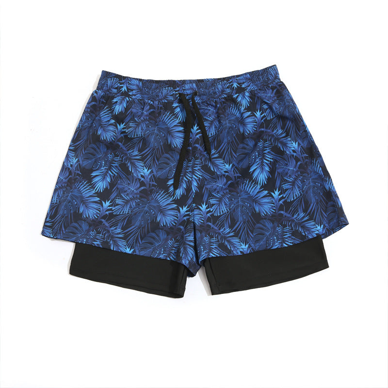 Men's Loose Double Layer Swimming Trunks