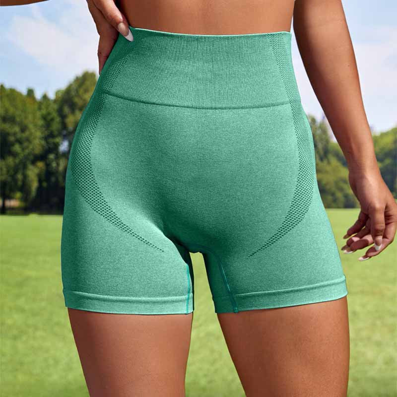 Women's Seamless Short Leggings with High Waist Elastic