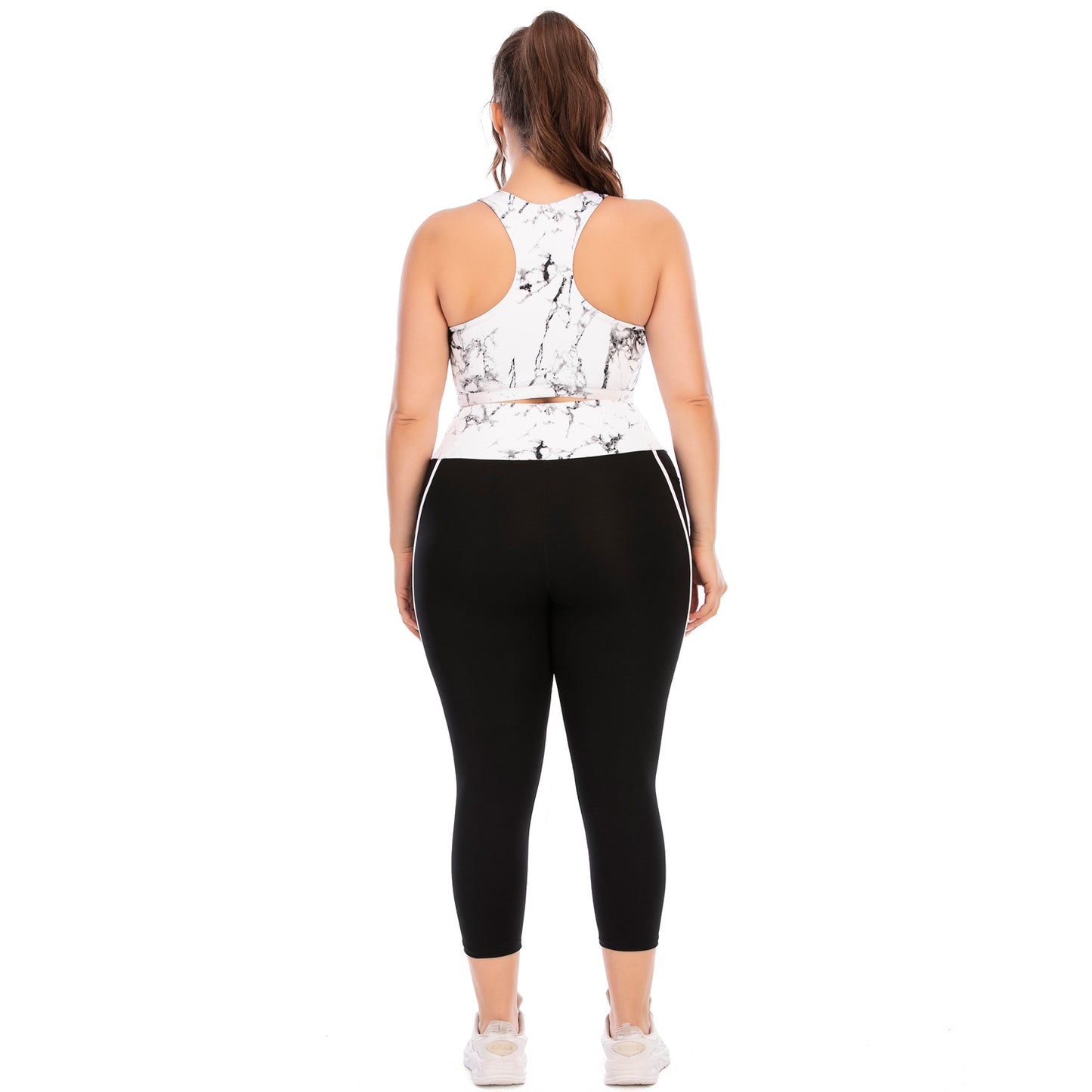 Women's Plus Size Yoga Sports Suit With Matching Sports Top