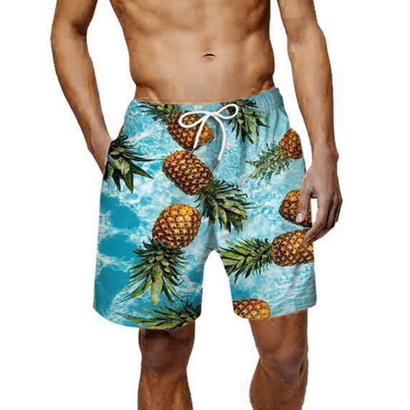 Men's 3D Fruit Print Shorts