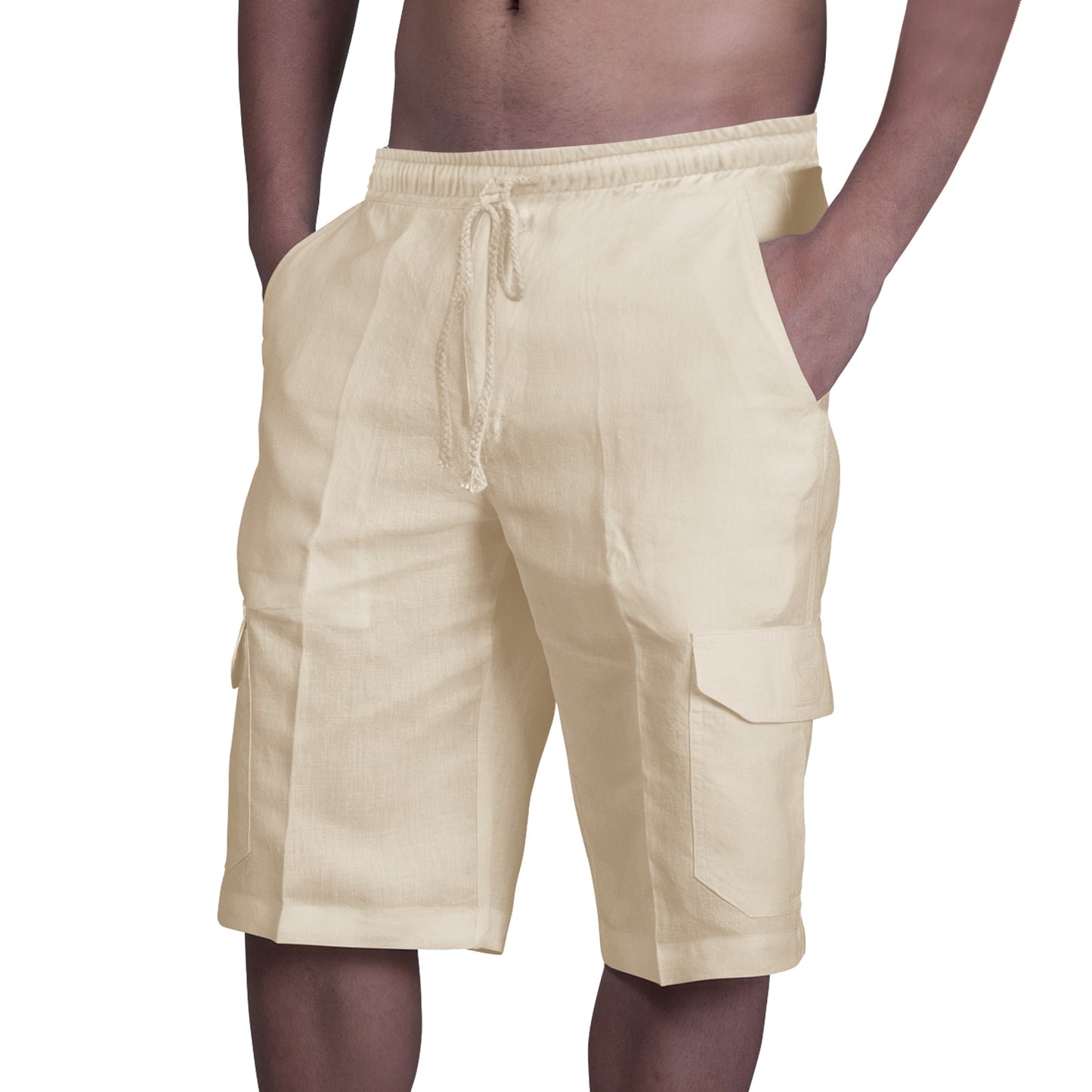 Men's Multi Pocket Tie Beach Cargo Pants