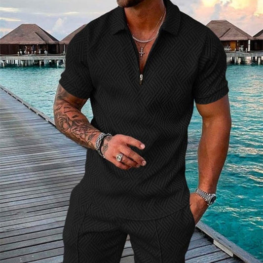 Men's New Summer Short Sleeve Shorts Casual Suit