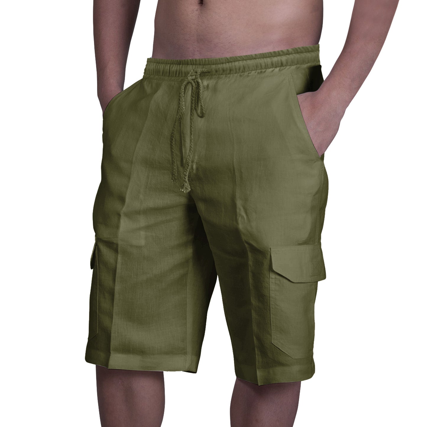 Men's Multi Pocket Tie Beach Cargo Pants