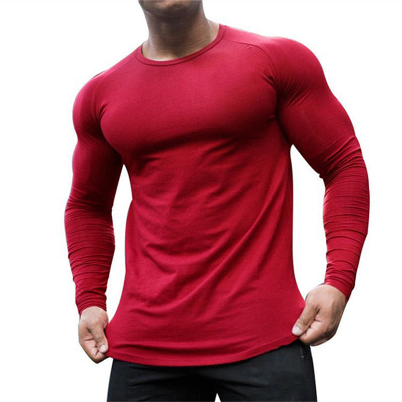 Men's Long Sleeve Quick-Dry Workout Performace Shirt