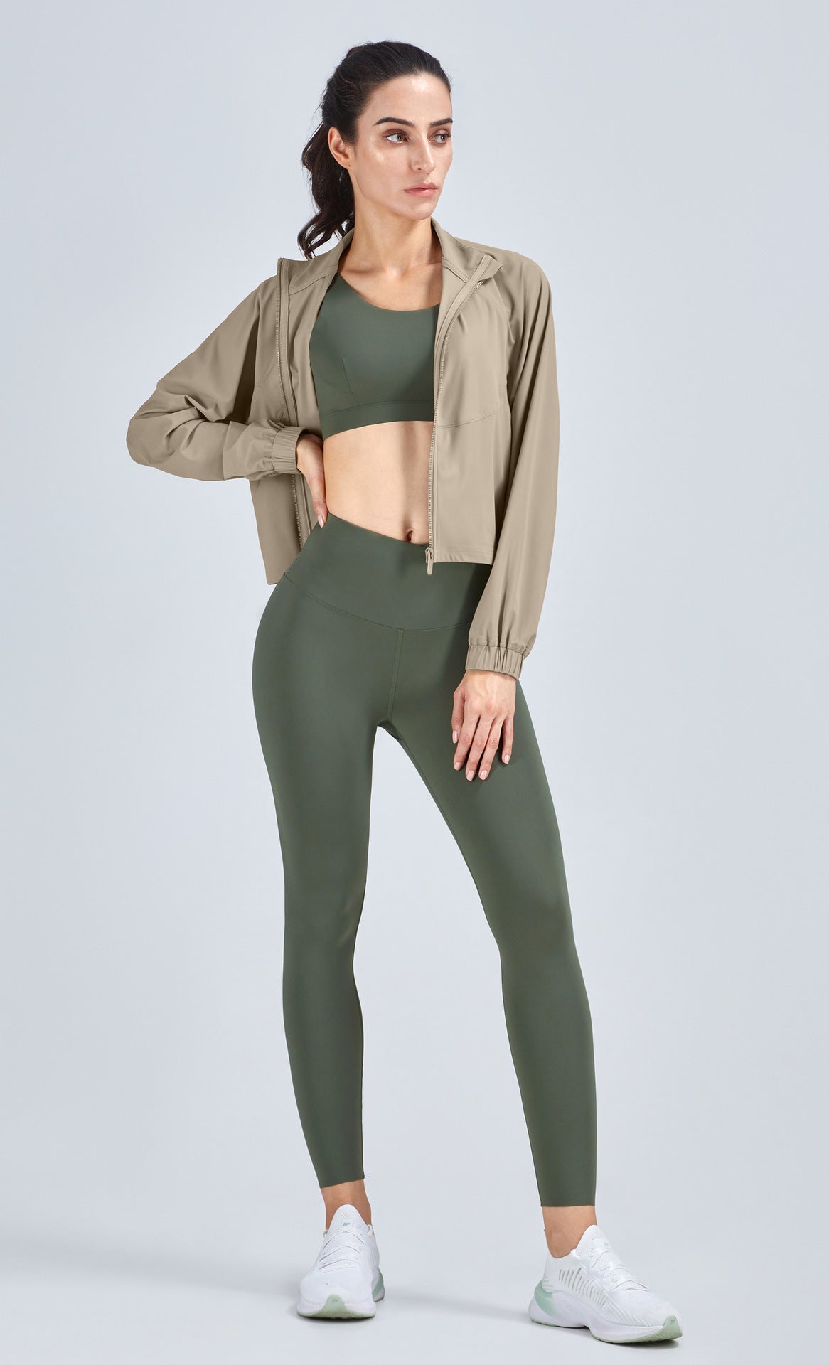 Women's casual long-sleeved workout jacket