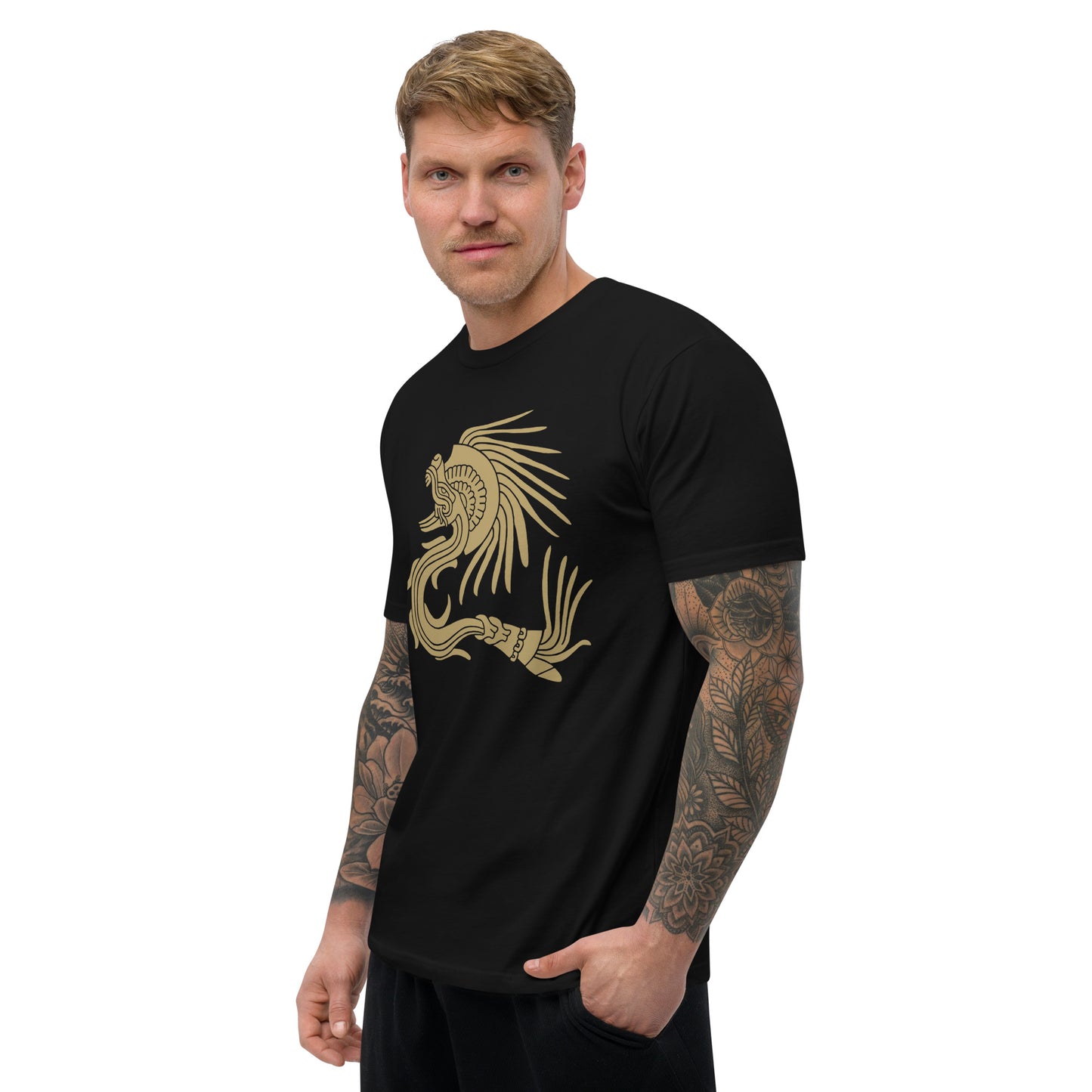 Ancient Feathered Serpent Fitted T-shirt