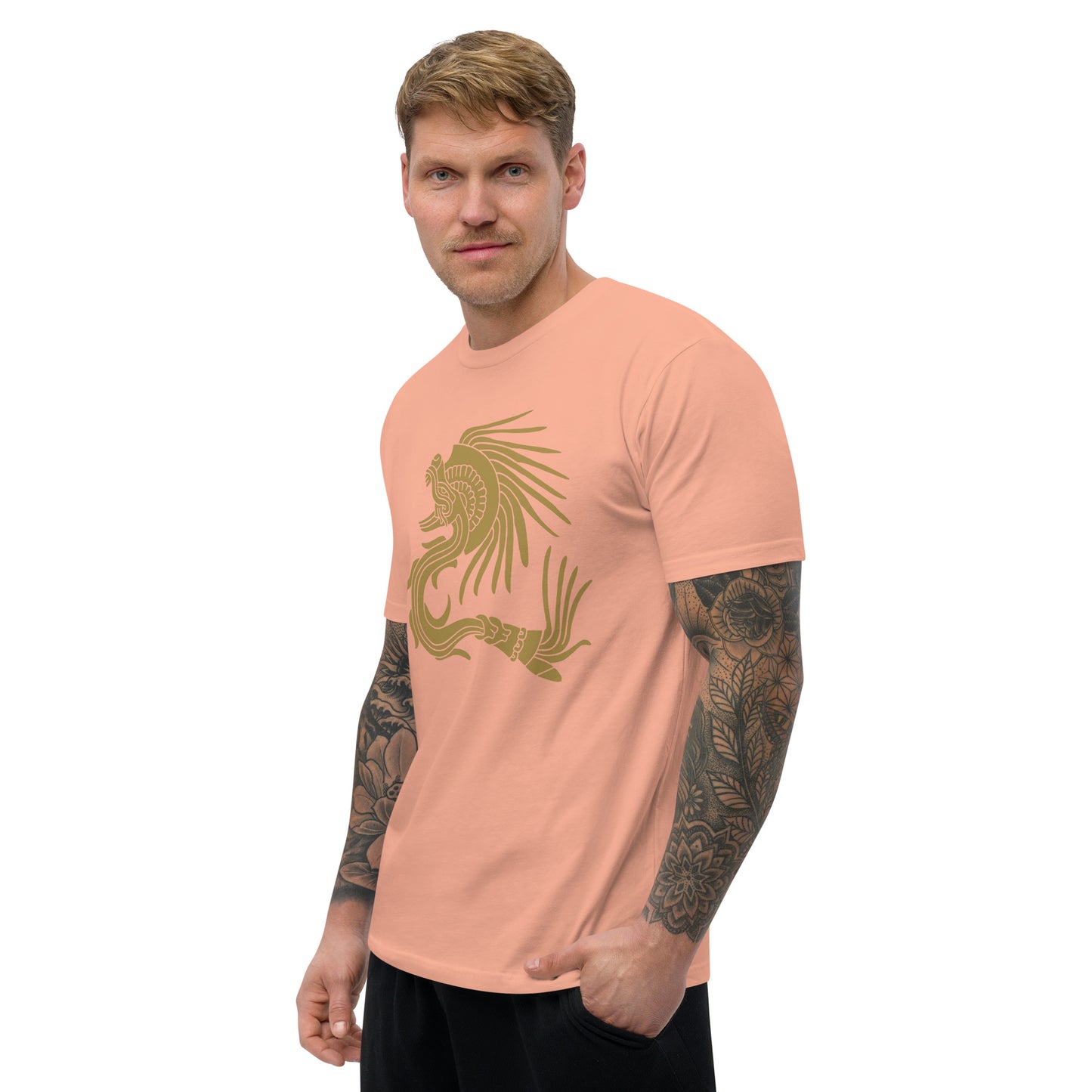 Ancient Feathered Serpent Fitted T-shirt