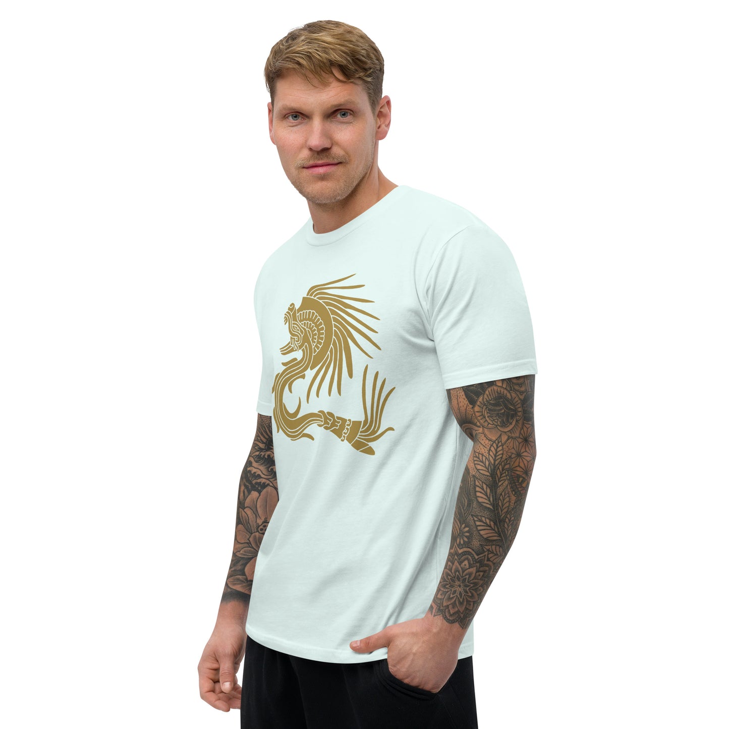 Ancient Feathered Serpent Fitted T-shirt