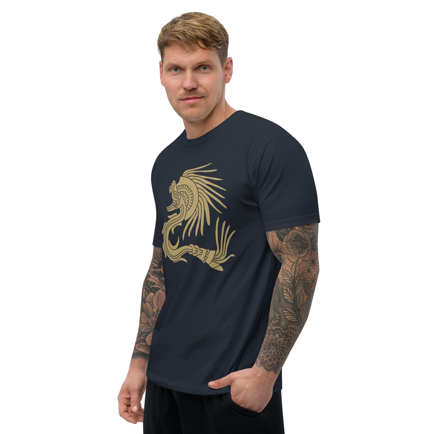 Ancient Feathered Serpent Fitted T-shirt