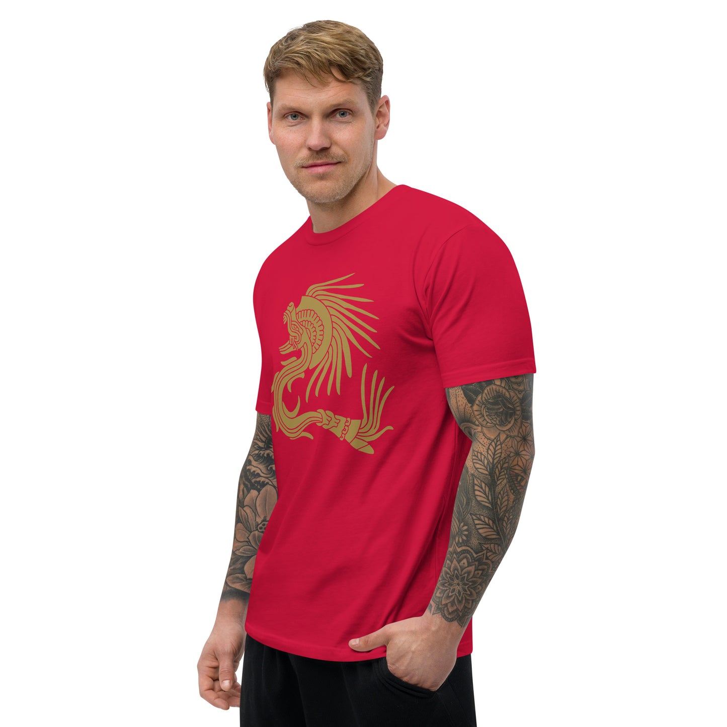 Ancient Feathered Serpent Fitted T-shirt