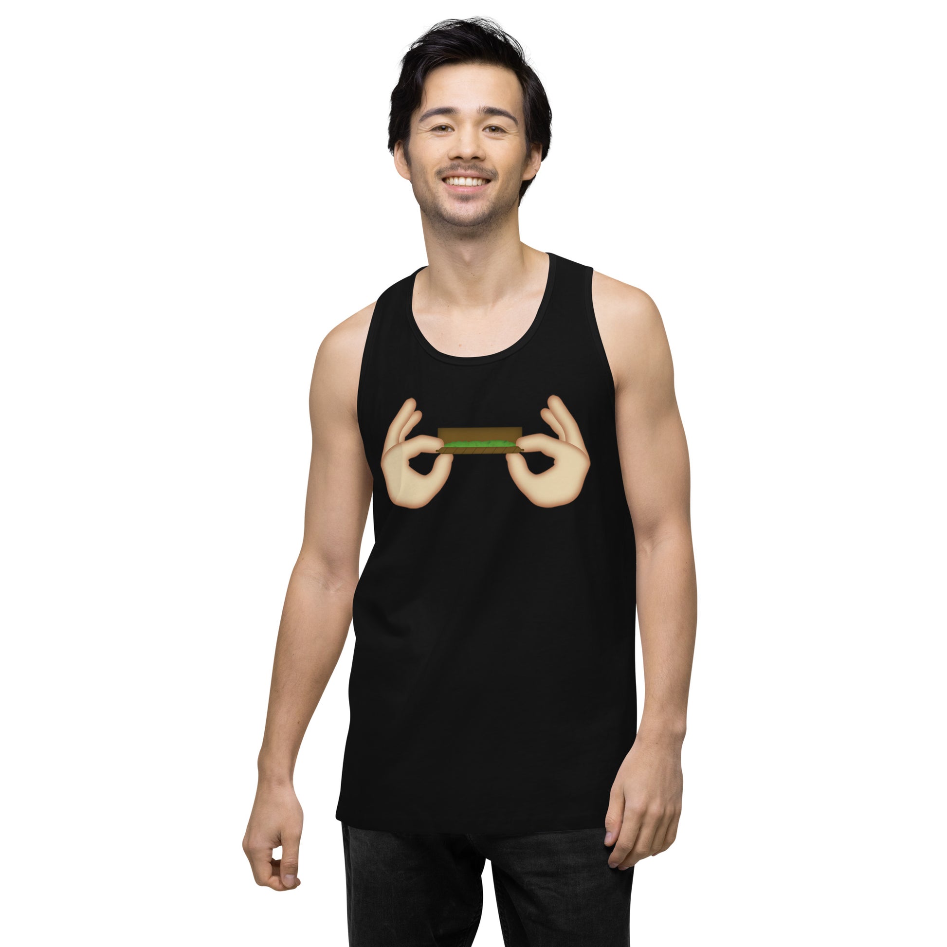 Emoji Blunt Roller Weed Cannabis Festival Fun Tank Top For Men