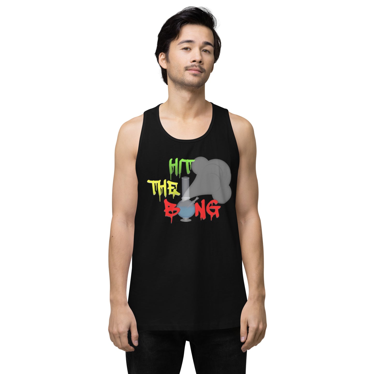 Emoji Weed Cannabis Edibles Sativa Festival Fun Blunt Tank Top For Men