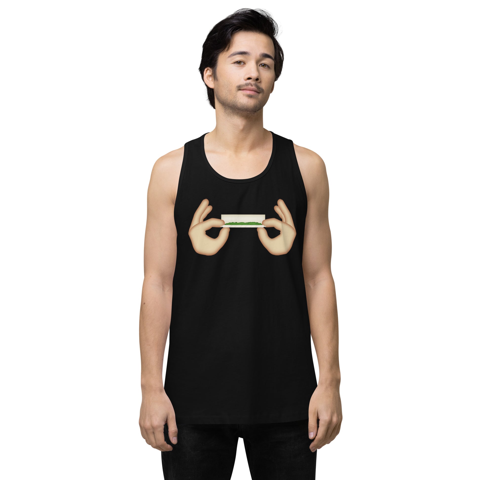 Emoji Joint Roller Weed Cannabis Festival Fun Tank Top For Men