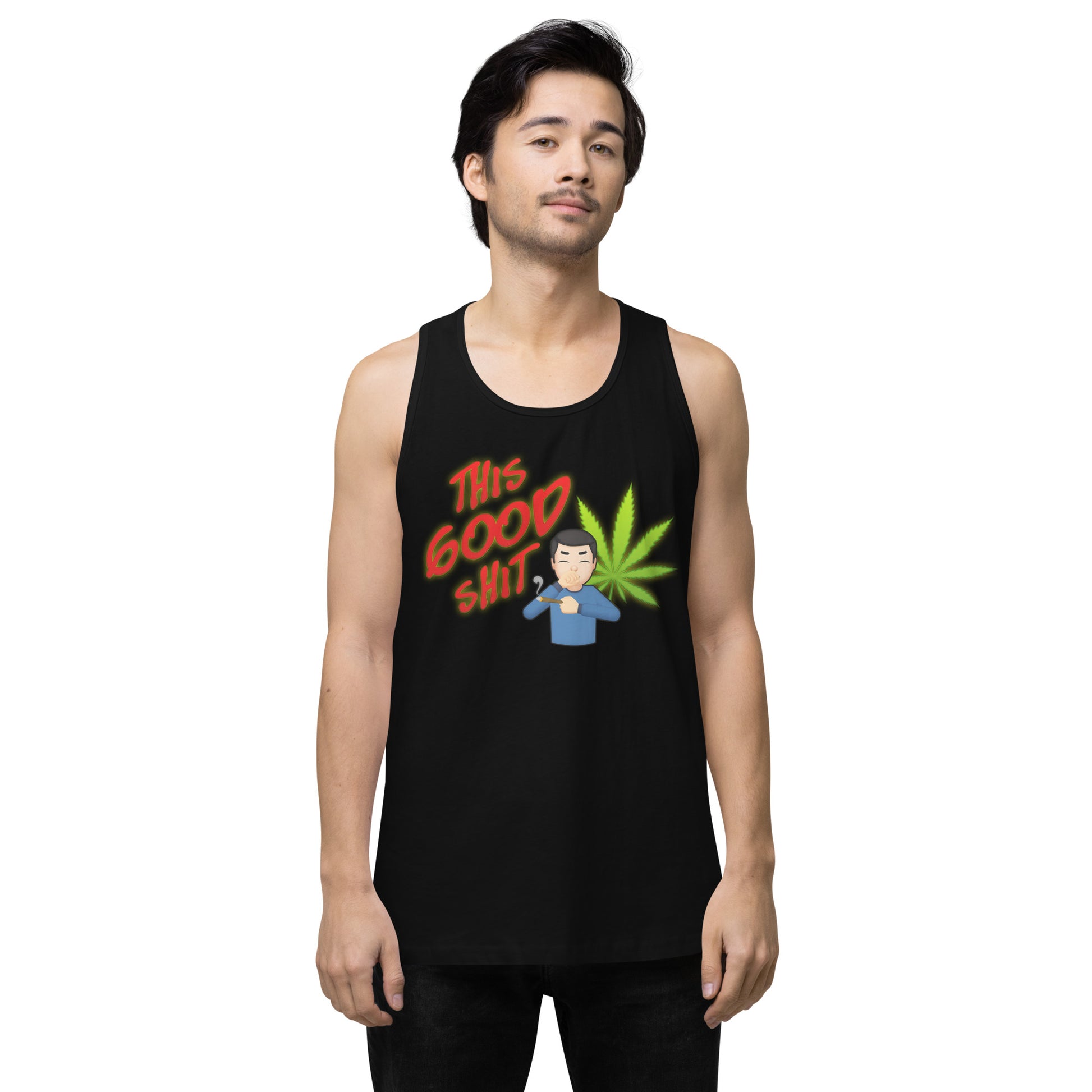 Emoji This Good Shit Weed Cannabis EDM Festival Party Tank Top For Men