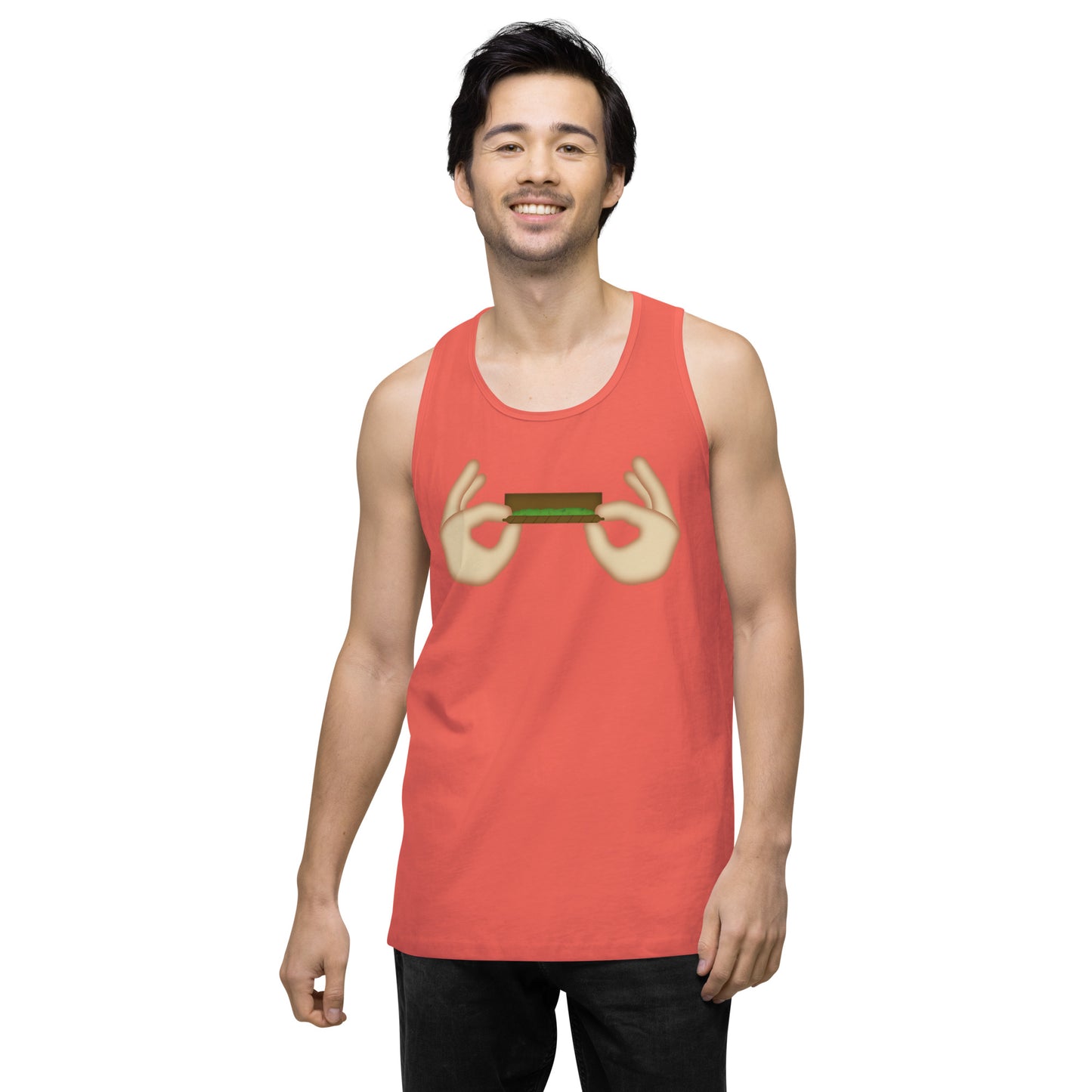 Emoji Blunt Roller Weed Cannabis Festival Fun Tank Top For Men