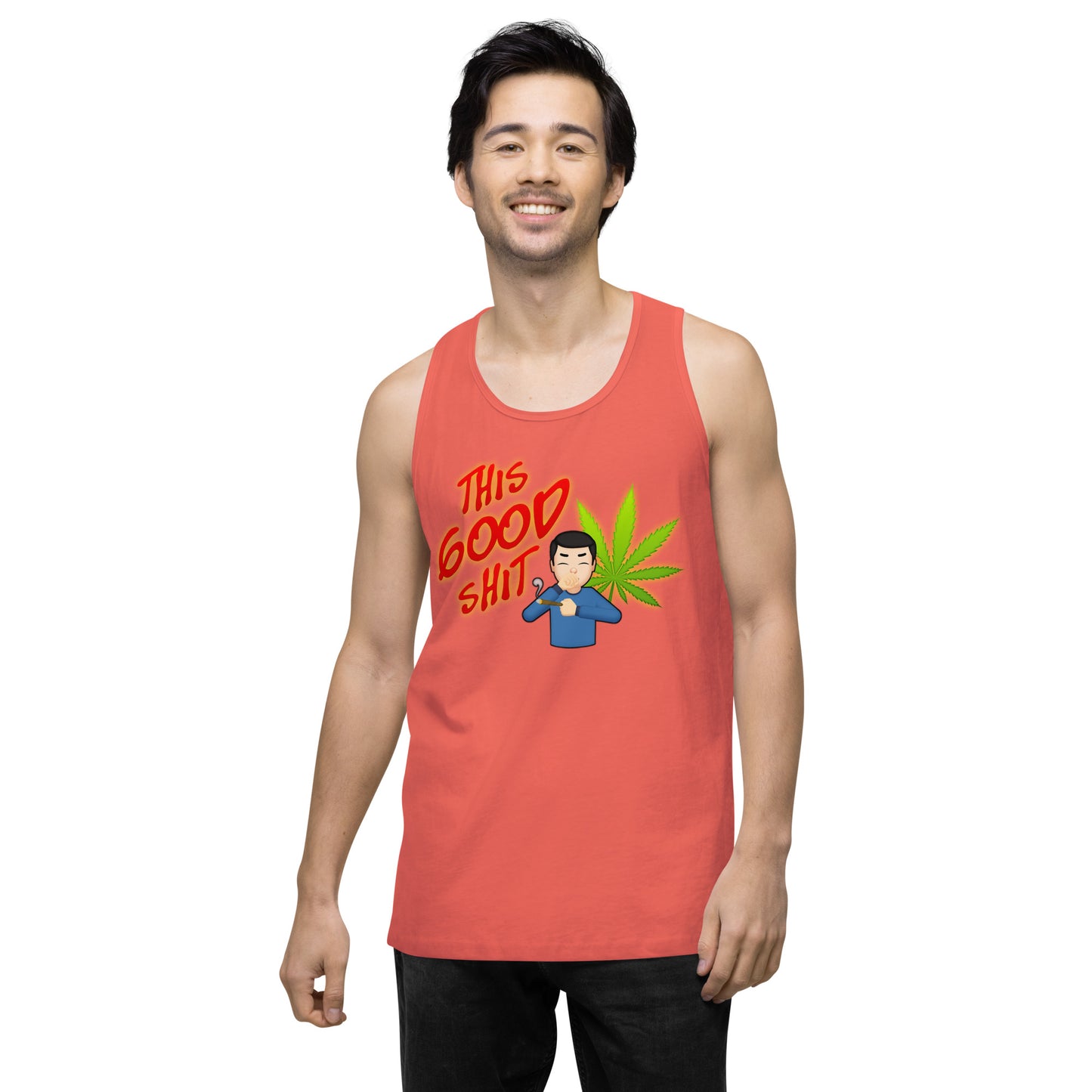 Emoji This Good Shit Weed Cannabis EDM Festival Party Tank Top For Men