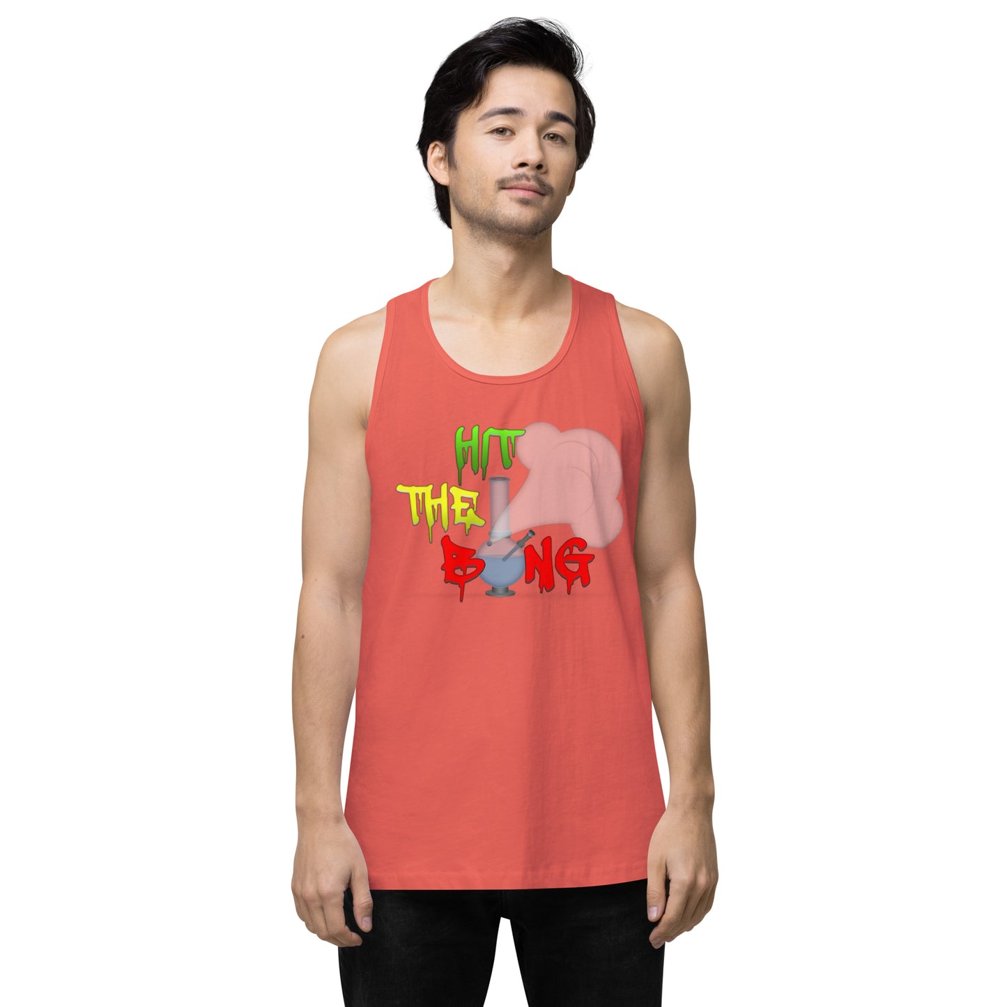 Emoji Weed Cannabis Edibles Sativa Festival Fun Blunt Tank Top For Men