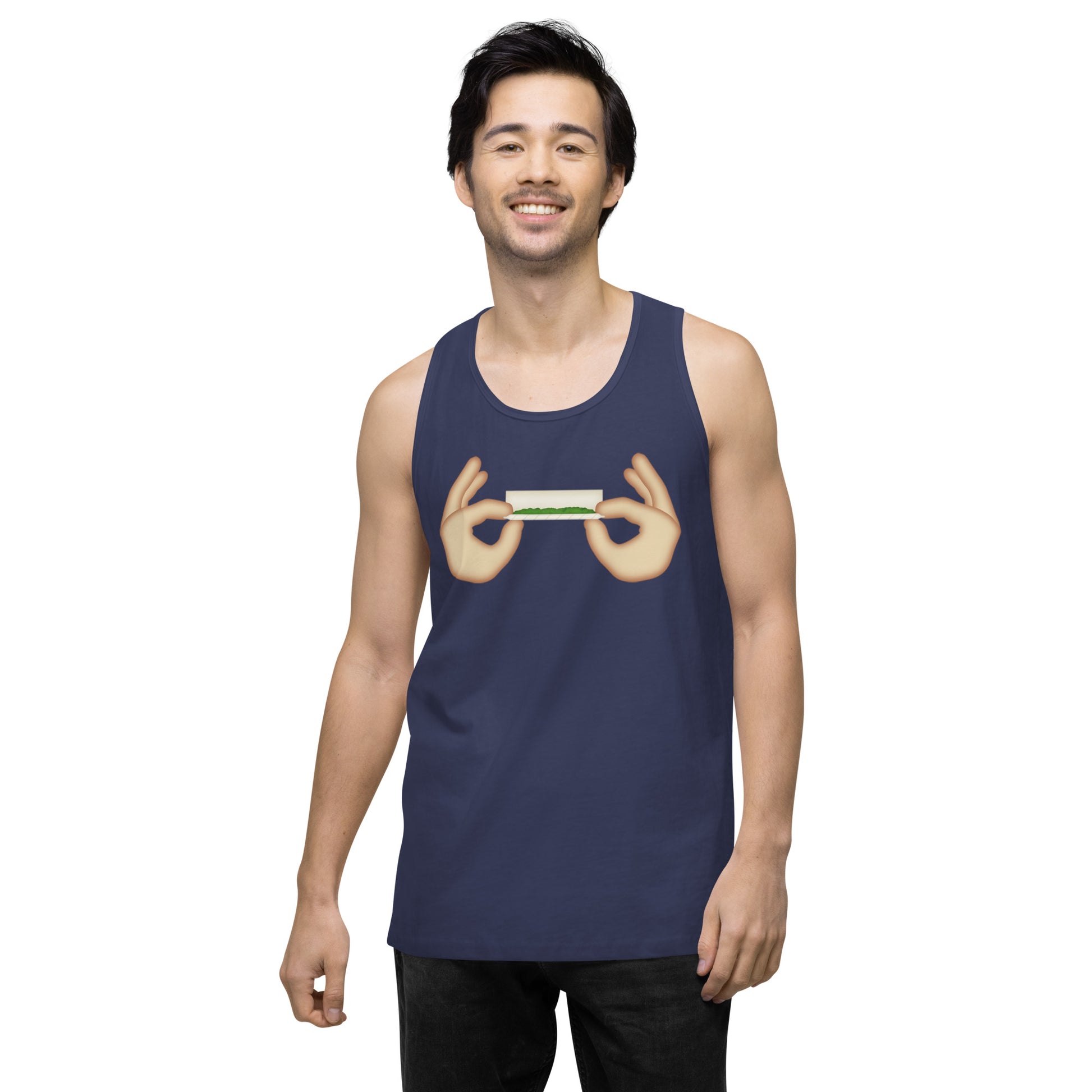 Emoji Joint Roller Weed Cannabis Festival Fun Tank Top For Men