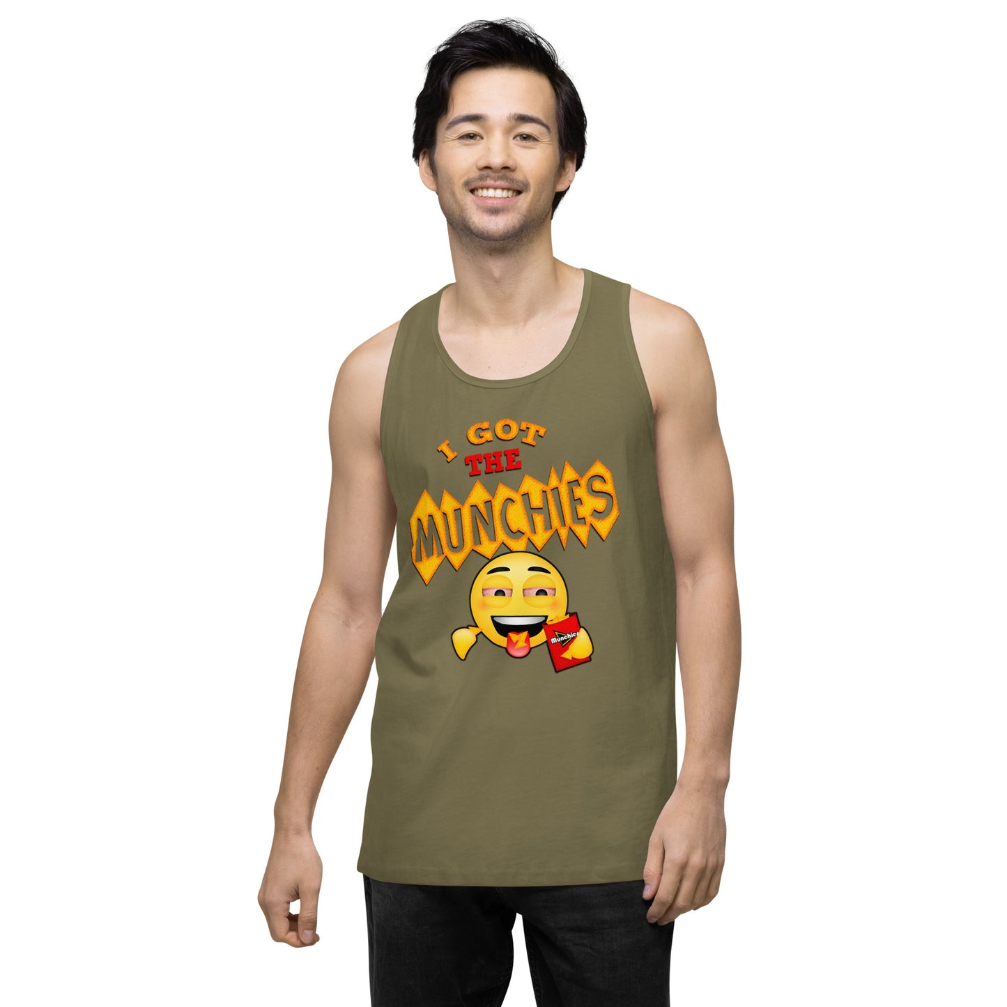 Emoji Weed Cannabis Edibles Sativa Festival Fun Blunt Tank Top Doritos For Men