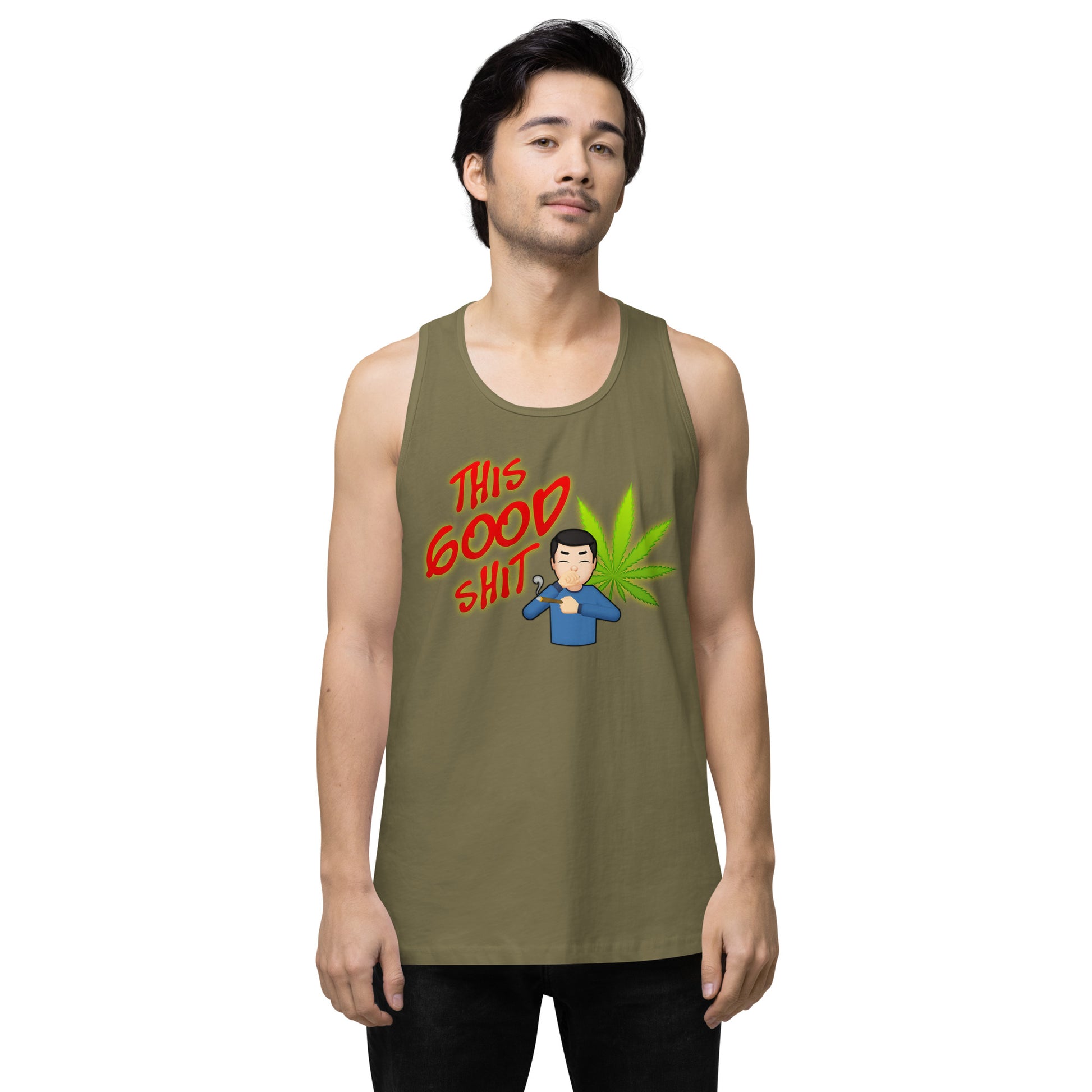 Emoji This Good Shit Weed Cannabis EDM Festival Party Tank Top For Men