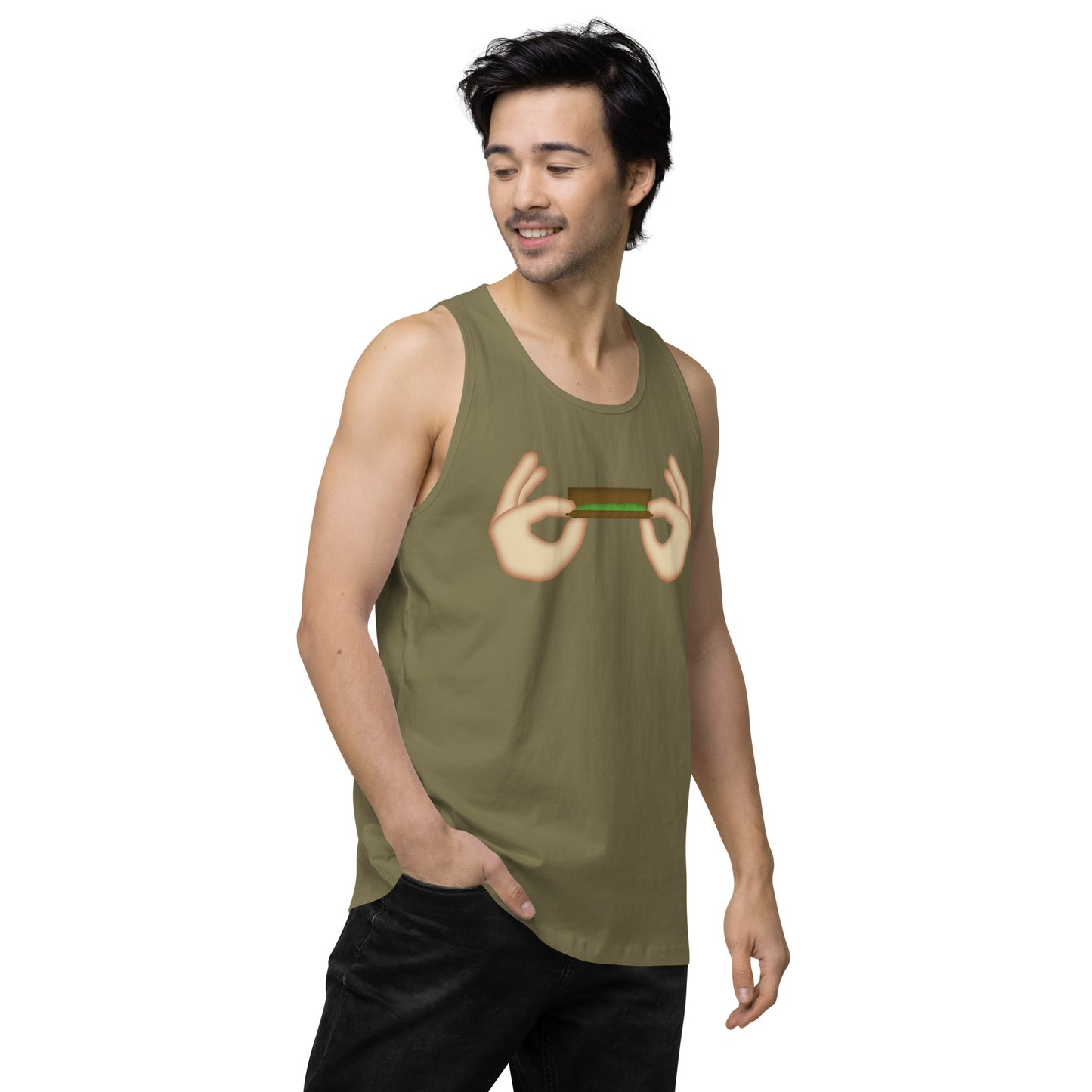 Emoji Blunt Roller Weed Cannabis Festival Fun Tank Top For Men