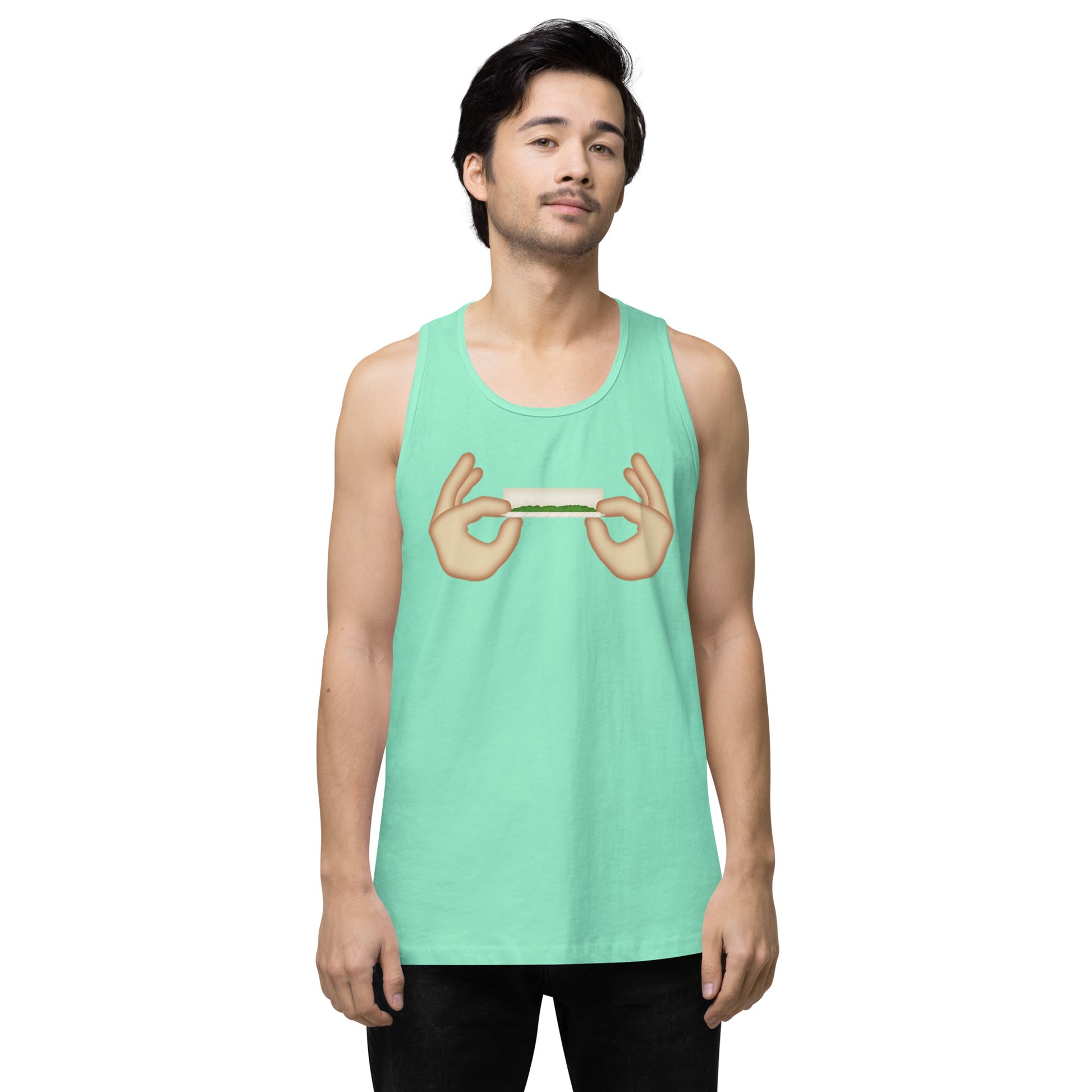 Emoji Joint Roller Weed Cannabis Festival Fun Tank Top For Men