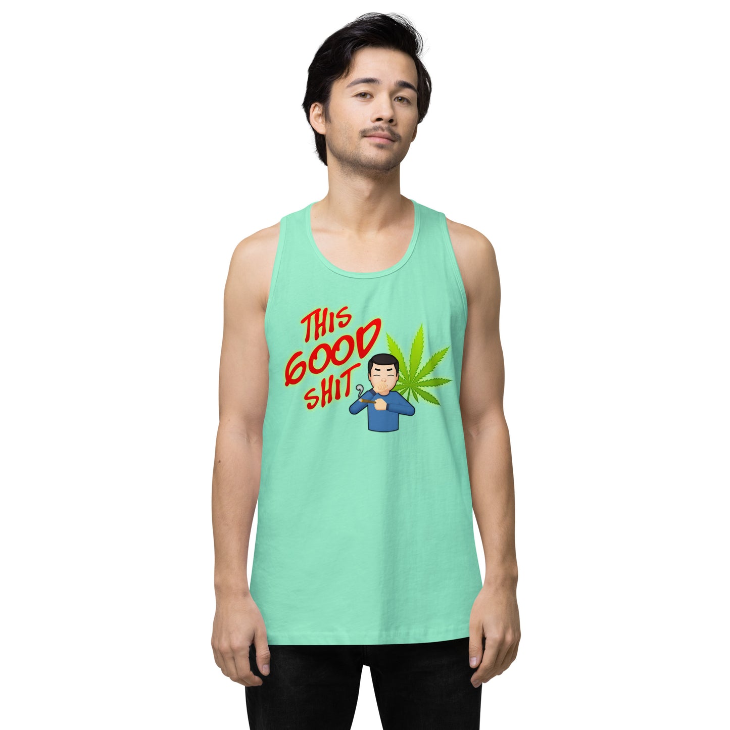 Emoji This Good Shit Weed Cannabis EDM Festival Party Tank Top For Men