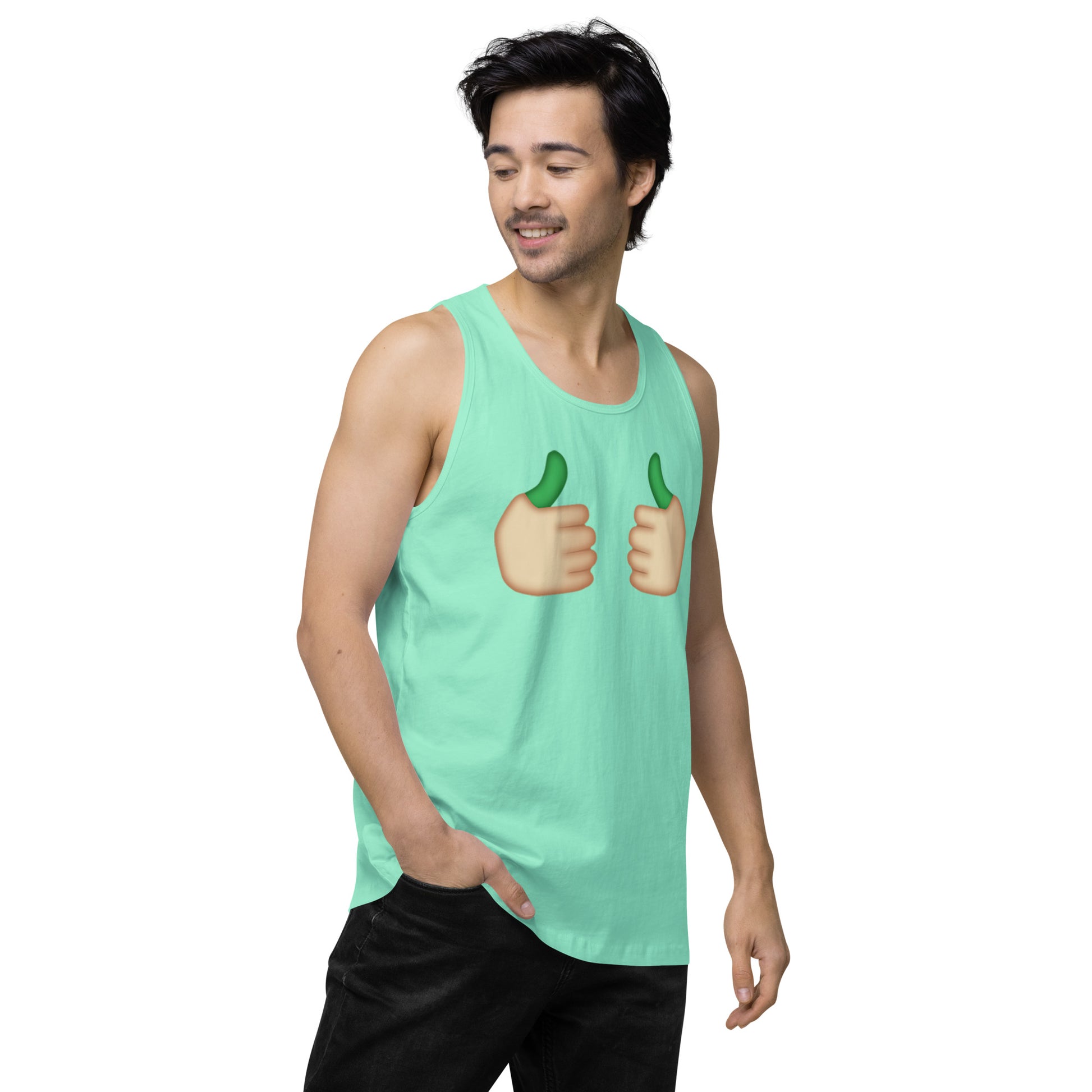 Emoji Weed Cannabis Edibles Sativa Festival Fun Blunt Tank Top Greenthumb For Men