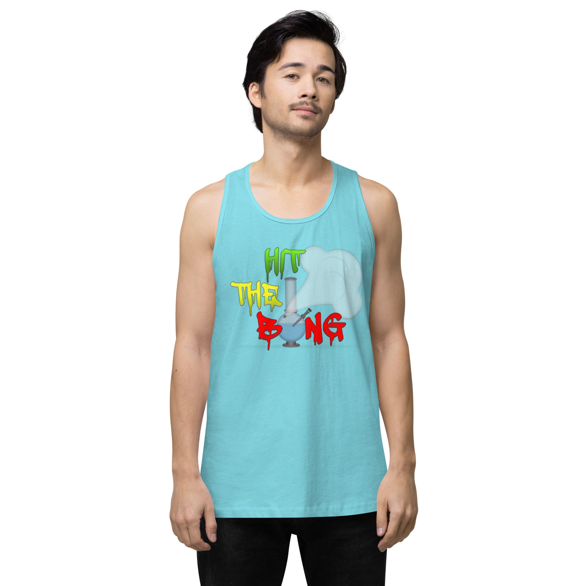 Emoji Weed Cannabis Edibles Sativa Festival Fun Blunt Tank Top For Men