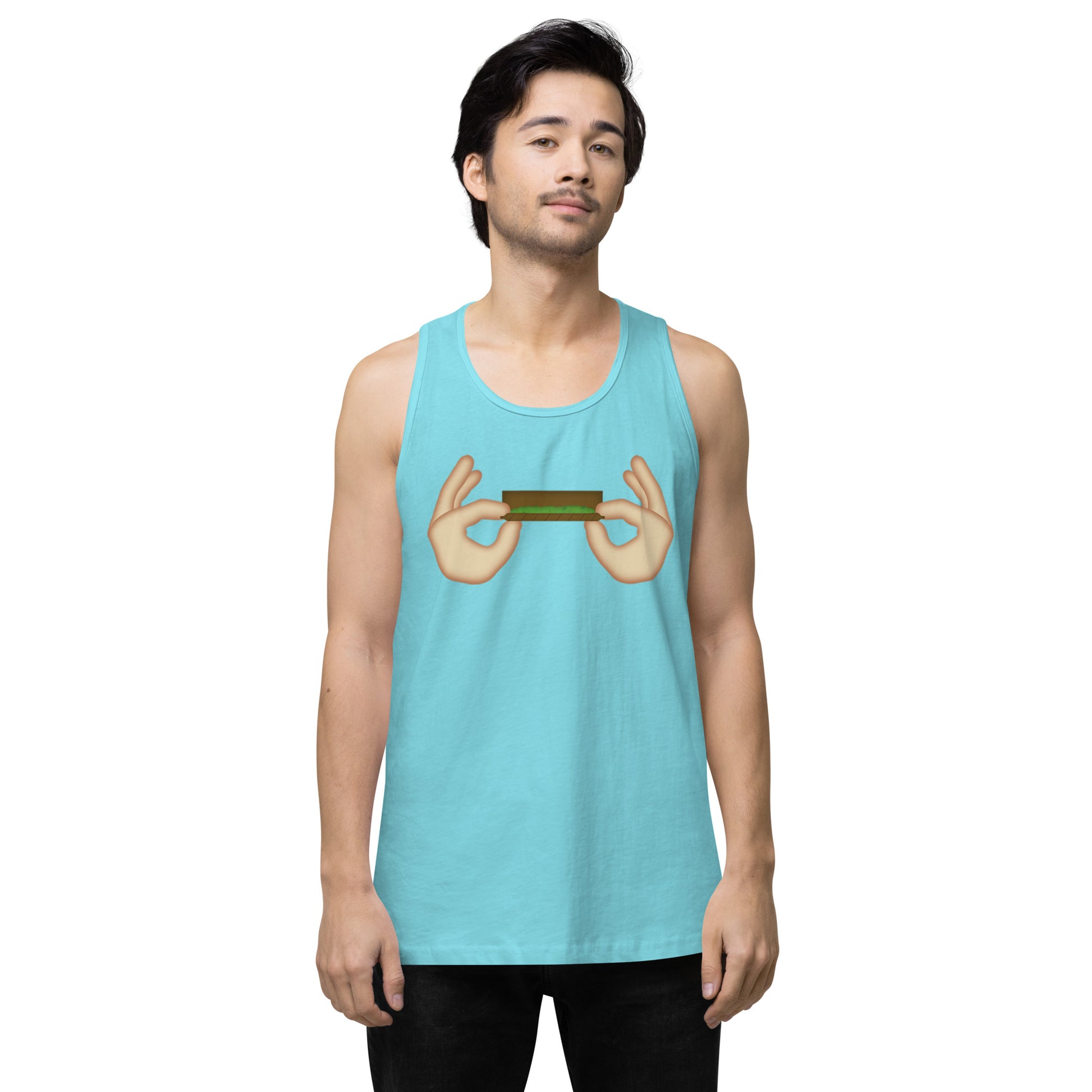 Emoji Blunt Roller Weed Cannabis Festival Fun Tank Top For Men