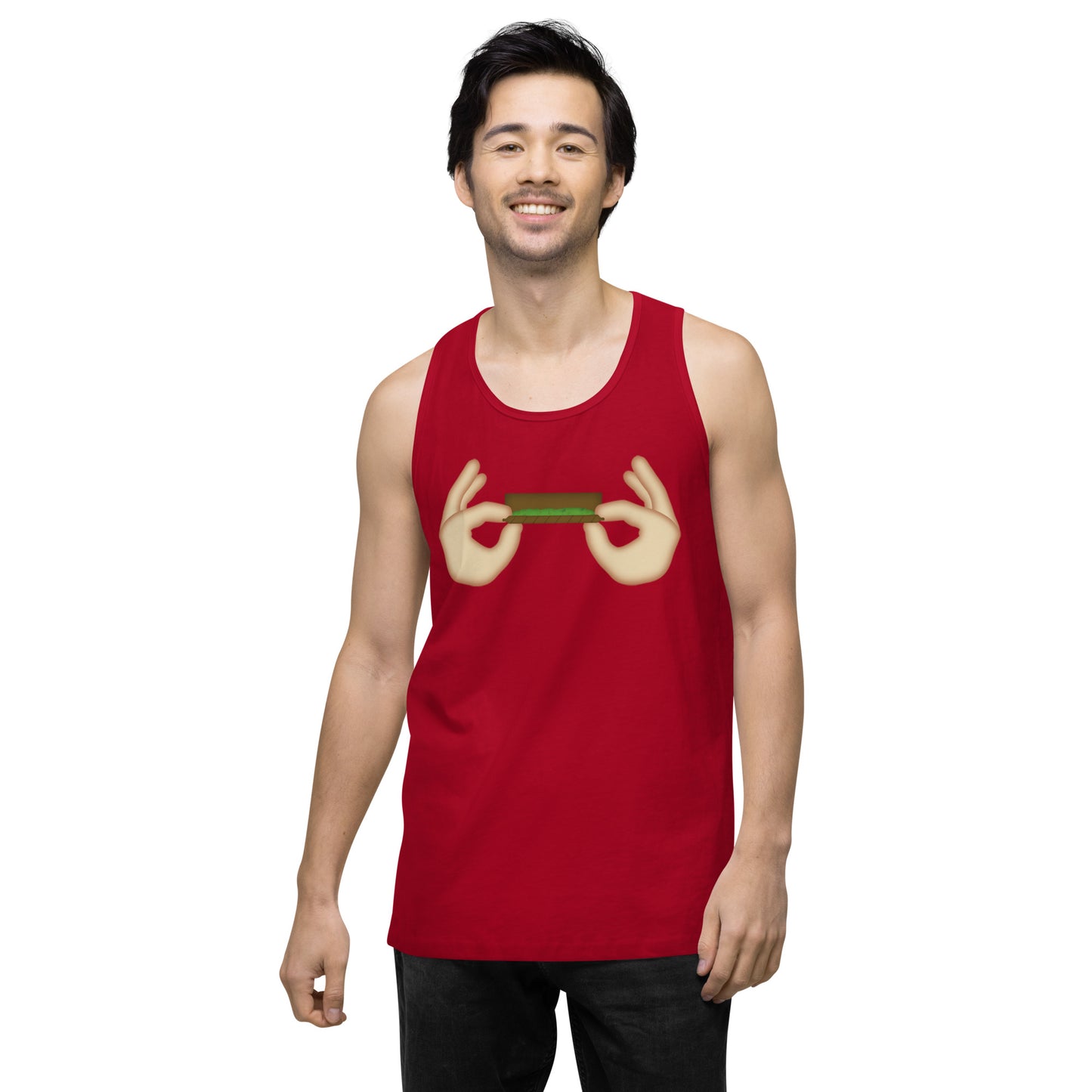 Emoji Blunt Roller Weed Cannabis Festival Fun Tank Top For Men