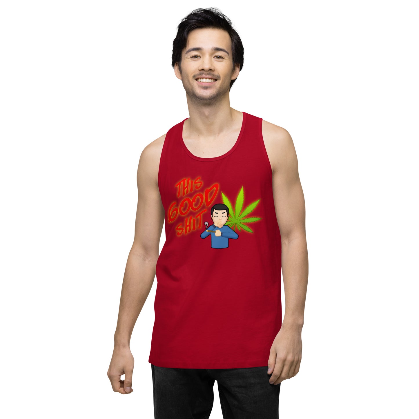 Emoji This Good Shit Weed Cannabis EDM Festival Party Tank Top For Men