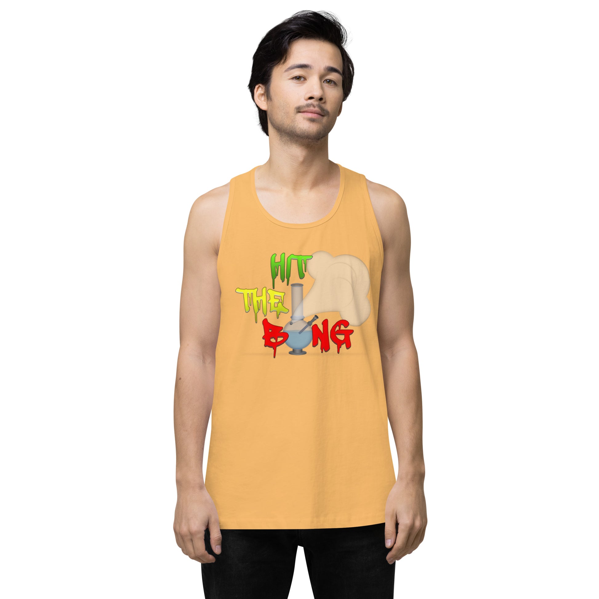 Emoji Weed Cannabis Edibles Sativa Festival Fun Blunt Tank Top For Men